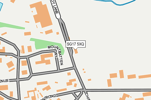 SG17 5XQ map - OS OpenMap – Local (Ordnance Survey)