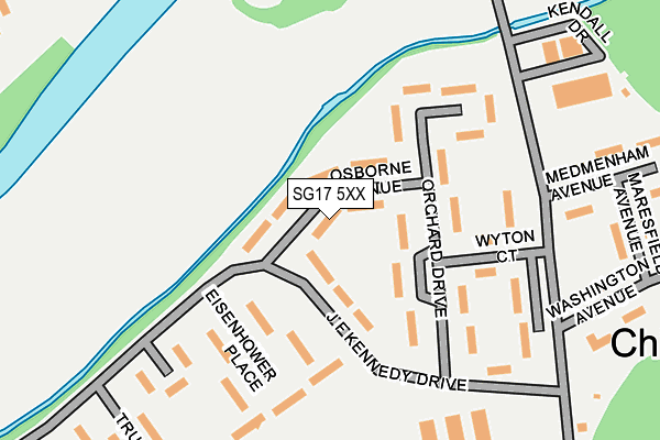 SG17 5XX map - OS OpenMap – Local (Ordnance Survey)