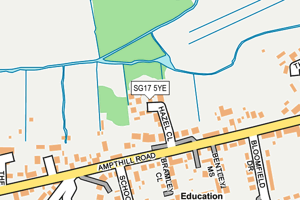 SG17 5YE map - OS OpenMap – Local (Ordnance Survey)