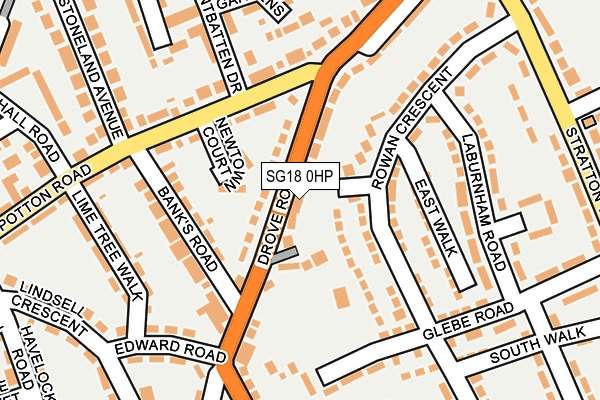 SG18 0HP map - OS OpenMap – Local (Ordnance Survey)