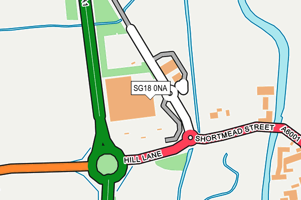 SG18 0NA map - OS OpenMap – Local (Ordnance Survey)