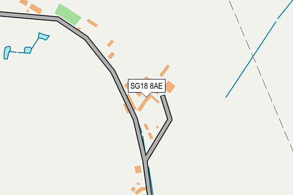 SG18 8AE map - OS OpenMap – Local (Ordnance Survey)