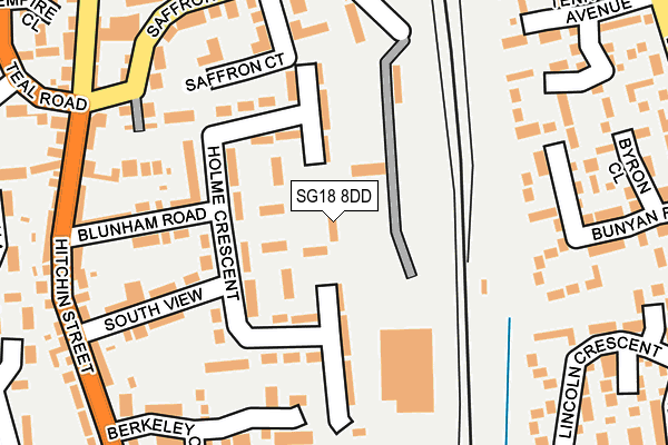 SG18 8DD map - OS OpenMap – Local (Ordnance Survey)