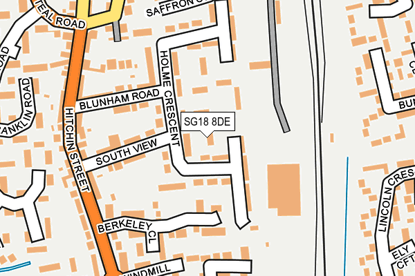 SG18 8DE map - OS OpenMap – Local (Ordnance Survey)