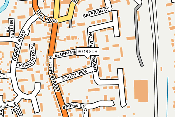 SG18 8DH map - OS OpenMap – Local (Ordnance Survey)