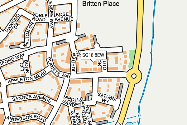 SG18 8EW map - OS OpenMap – Local (Ordnance Survey)