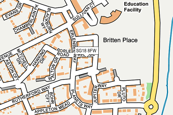 SG18 8FW map - OS OpenMap – Local (Ordnance Survey)