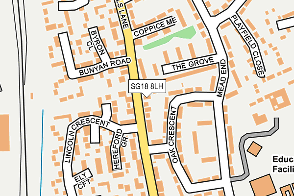 SG18 8LH map - OS OpenMap – Local (Ordnance Survey)