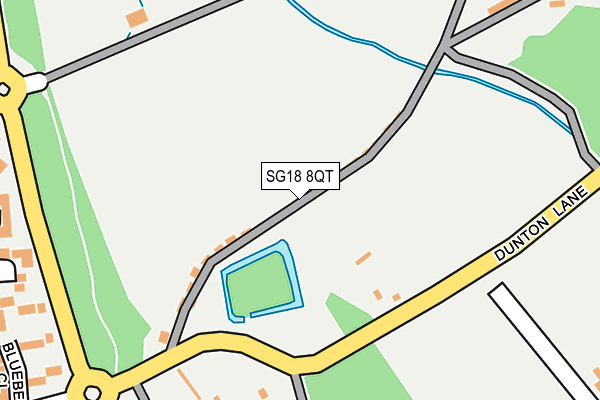 SG18 8QT map - OS OpenMap – Local (Ordnance Survey)
