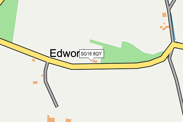 SG18 8QY map - OS OpenMap – Local (Ordnance Survey)