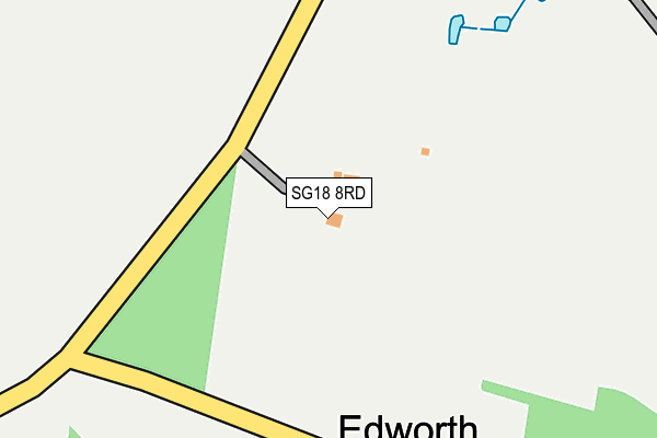 SG18 8RD map - OS OpenMap – Local (Ordnance Survey)