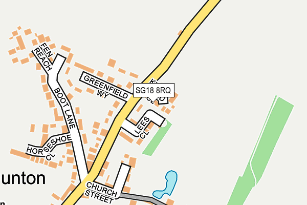 SG18 8RQ map - OS OpenMap – Local (Ordnance Survey)
