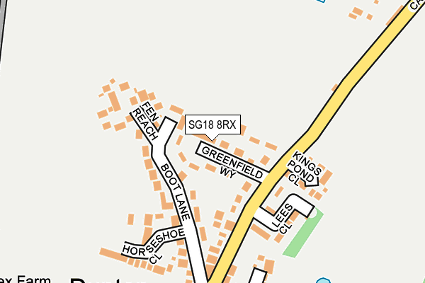 SG18 8RX map - OS OpenMap – Local (Ordnance Survey)
