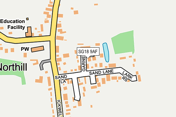 SG18 9AF map - OS OpenMap – Local (Ordnance Survey)