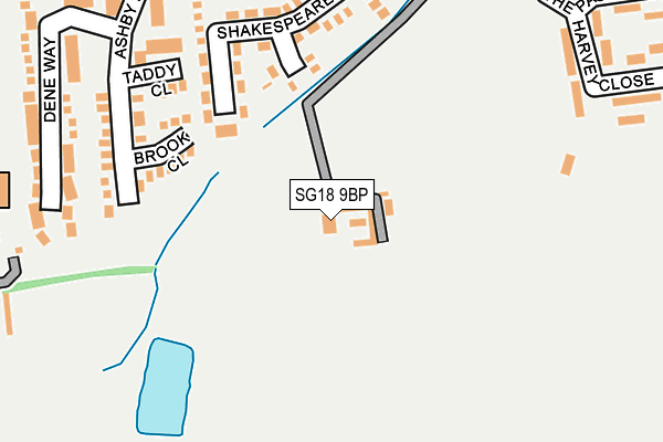 SG18 9BP map - OS OpenMap – Local (Ordnance Survey)