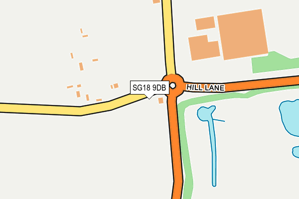 SG18 9DB map - OS OpenMap – Local (Ordnance Survey)