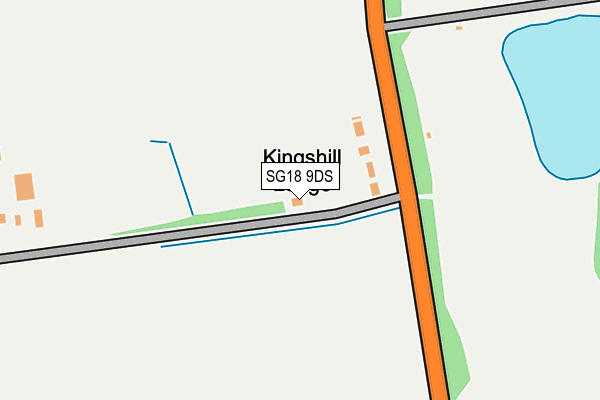SG18 9DS map - OS OpenMap – Local (Ordnance Survey)