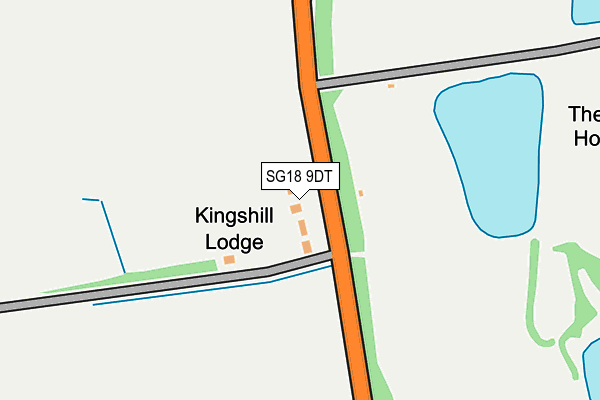 SG18 9DT map - OS OpenMap – Local (Ordnance Survey)