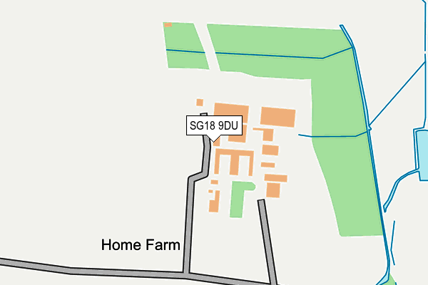 SG18 9DU map - OS OpenMap – Local (Ordnance Survey)