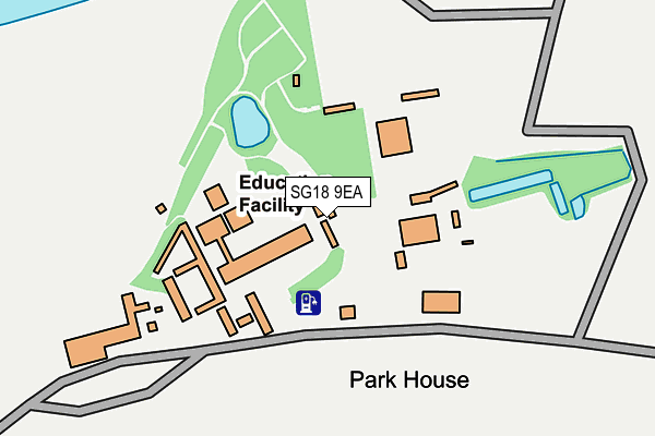 SG18 9EA map - OS OpenMap – Local (Ordnance Survey)