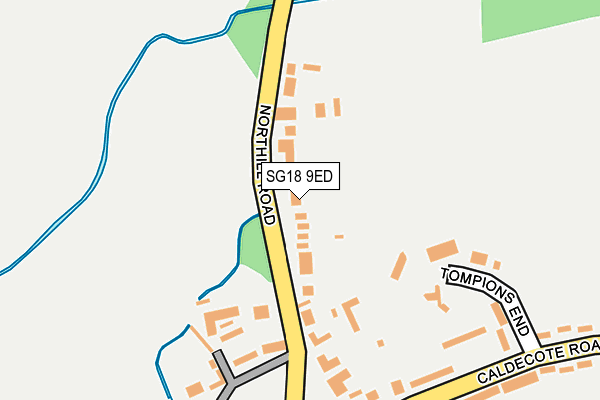 SG18 9ED map - OS OpenMap – Local (Ordnance Survey)