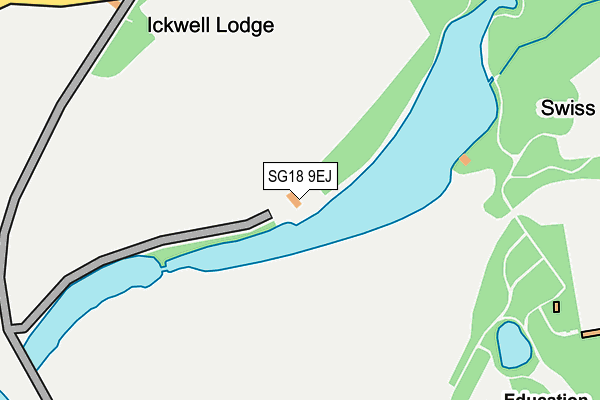 SG18 9EJ map - OS OpenMap – Local (Ordnance Survey)
