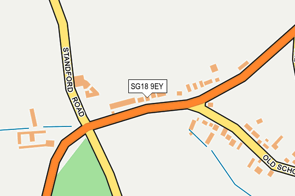 SG18 9EY map - OS OpenMap – Local (Ordnance Survey)