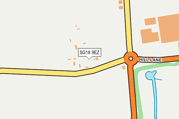 SG18 9EZ map - OS OpenMap – Local (Ordnance Survey)