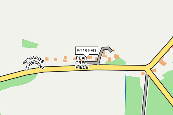 SG18 9FD map - OS OpenMap – Local (Ordnance Survey)