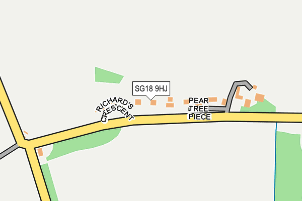SG18 9HJ map - OS OpenMap – Local (Ordnance Survey)