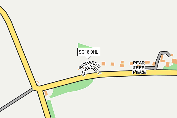 SG18 9HL map - OS OpenMap – Local (Ordnance Survey)