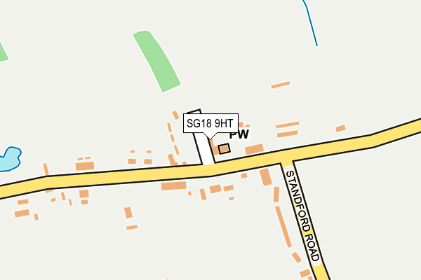 SG18 9HT map - OS OpenMap – Local (Ordnance Survey)