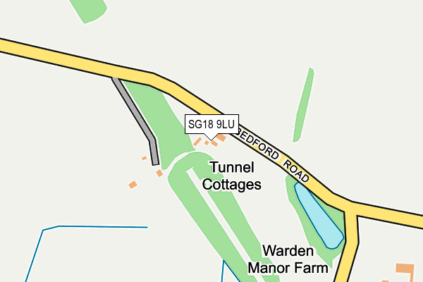 SG18 9LU map - OS OpenMap – Local (Ordnance Survey)