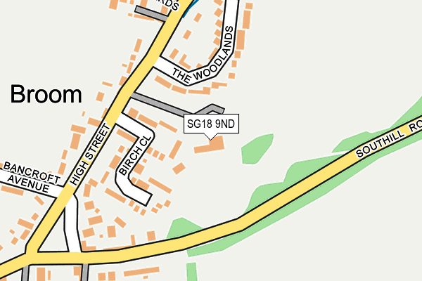 SG18 9ND map - OS OpenMap – Local (Ordnance Survey)