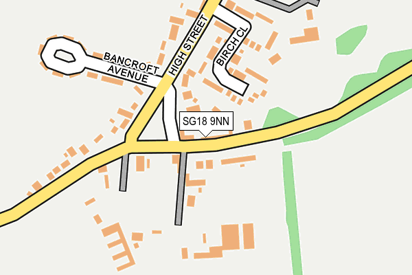 SG18 9NN map - OS OpenMap – Local (Ordnance Survey)