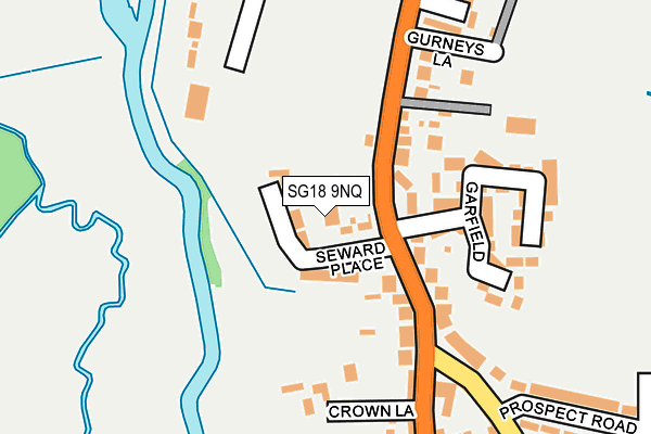 SG18 9NQ map - OS OpenMap – Local (Ordnance Survey)