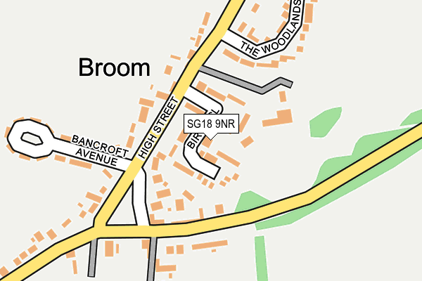 SG18 9NR map - OS OpenMap – Local (Ordnance Survey)