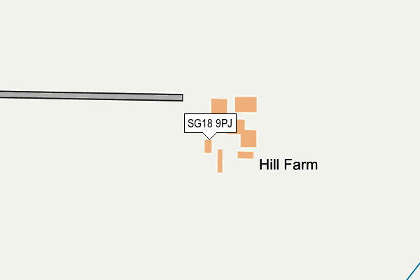 SG18 9PJ map - OS OpenMap – Local (Ordnance Survey)