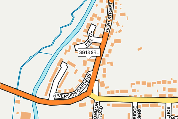 SG18 9RL map - OS OpenMap – Local (Ordnance Survey)