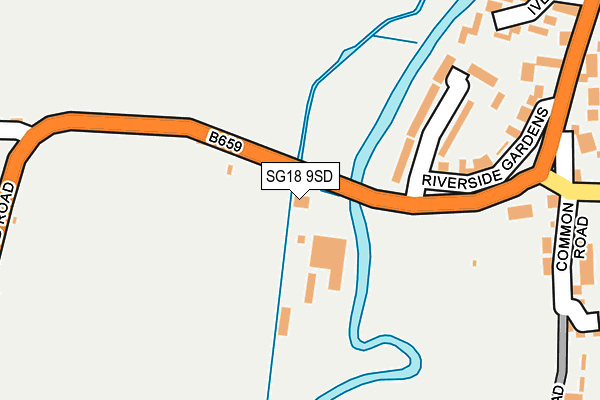 SG18 9SD map - OS OpenMap – Local (Ordnance Survey)