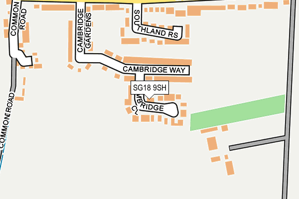 SG18 9SH map - OS OpenMap – Local (Ordnance Survey)