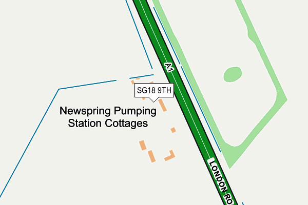 SG18 9TH map - OS OpenMap – Local (Ordnance Survey)