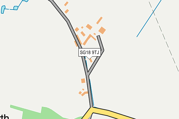 SG18 9TJ map - OS OpenMap – Local (Ordnance Survey)