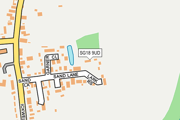 SG18 9UD map - OS OpenMap – Local (Ordnance Survey)