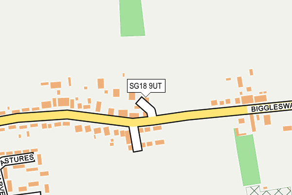 SG18 9UT map - OS OpenMap – Local (Ordnance Survey)