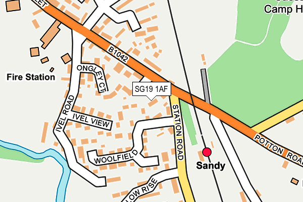 SG19 1AF map - OS OpenMap – Local (Ordnance Survey)