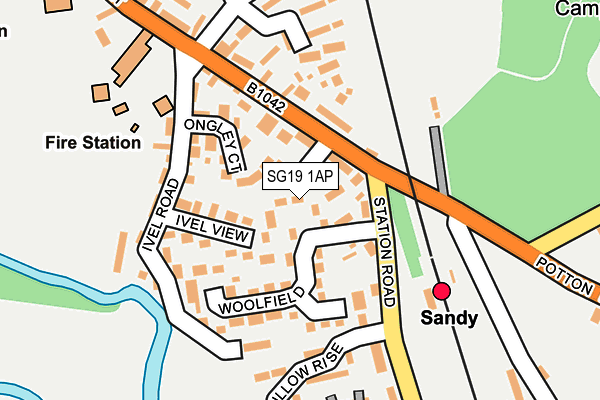 SG19 1AP map - OS OpenMap – Local (Ordnance Survey)