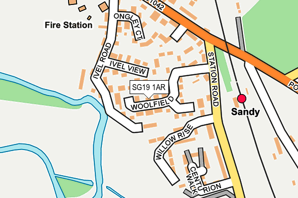 SG19 1AR map - OS OpenMap – Local (Ordnance Survey)
