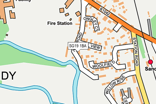 SG19 1BA map - OS OpenMap – Local (Ordnance Survey)