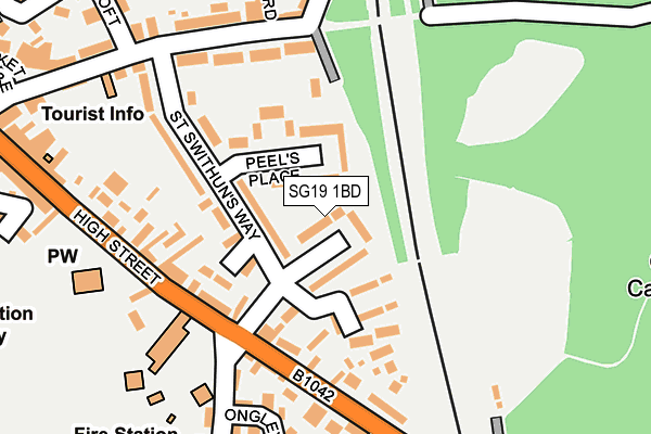 SG19 1BD map - OS OpenMap – Local (Ordnance Survey)